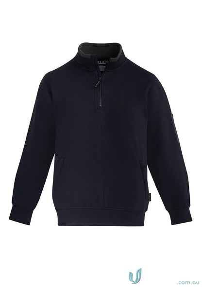 Navy blue Syzmic Half Zip Fleece Jumper with zip brushed fleece and zippered hip pockets