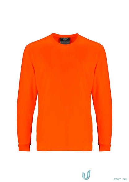 Bright orange Syzmic Hi Vis LS Tee long sleeve workwear shirt for everyday jobs