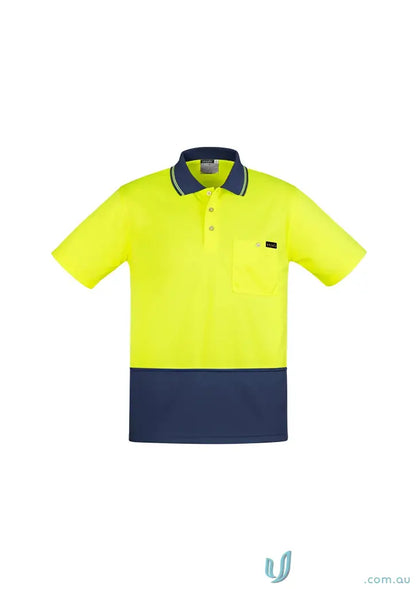 Syzmic men’s two-tone high-vis polo shirt for ultimate comfort and staying cool