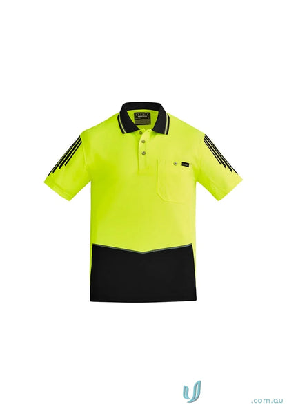High-visibility flux short sleeve polo Zh315 for Szymik Men’s Syzmic HiVis Flux SS Polo