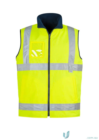 Yellow safety vest with reflective stripes, syzmic zv358 lightweight waterproof vest, stay dry