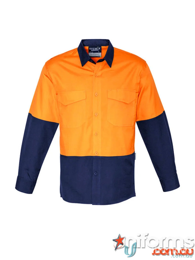 Two-tone Syzmik men’s rugged cooling Vis shirt zw128 with reinforced stress points