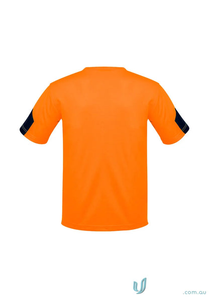 Orange short-sleeved Syzmik Men’s Vis Squad Tee for ultimate comfort