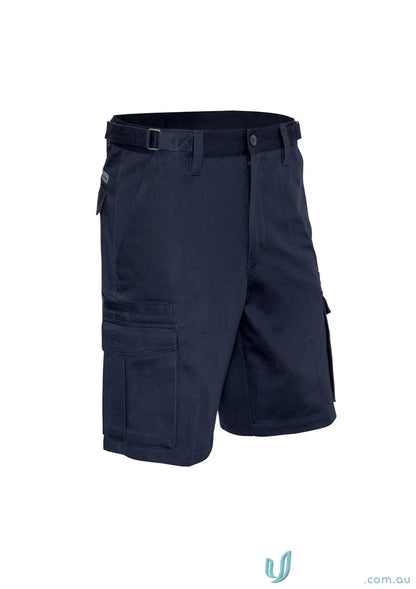 Navy blue cargo shorts from Syzmic Mens Basic Cargo Shorts collection