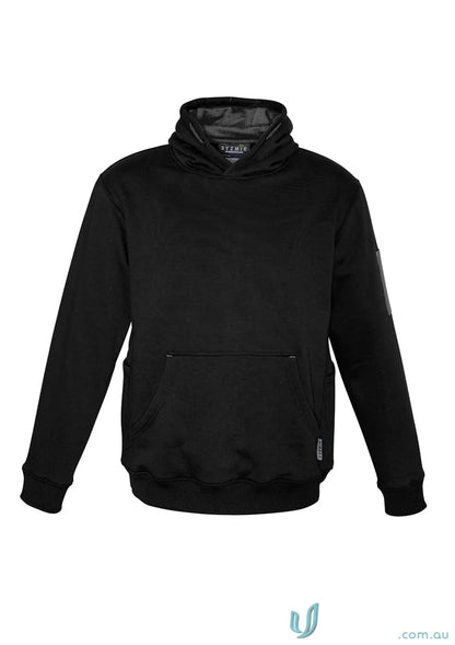 Black hooded sweatshirt from Syzmic Multi-Pocket Hoodie with reinforced stress points