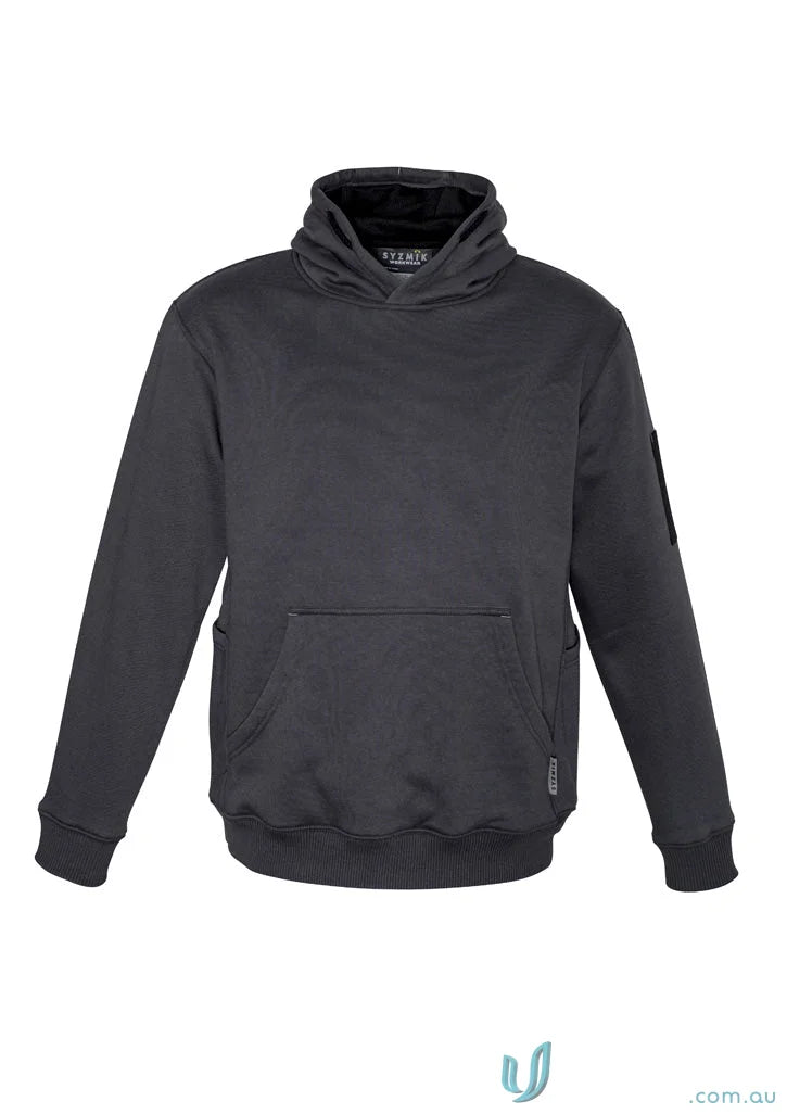 Black Black Hooded Sweatshirt from Syzmik Multi-Pocket Hoodie with reinforced stress points