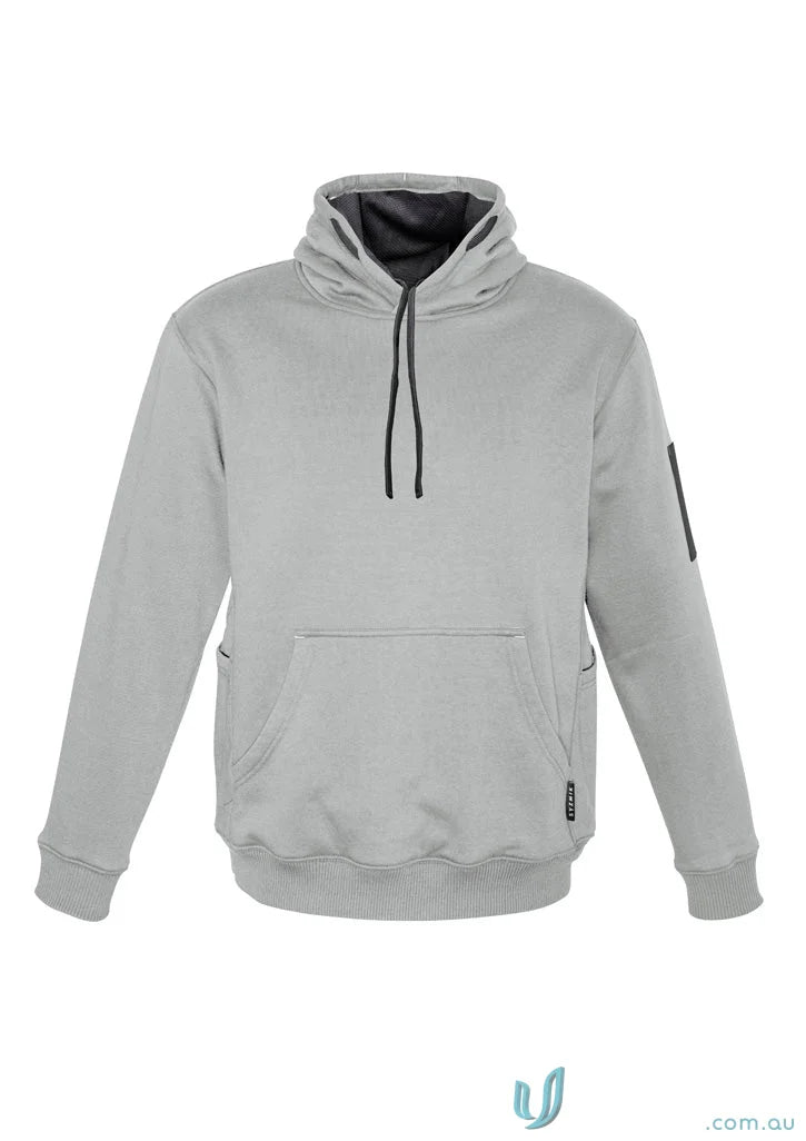 Gray Syzmik Multi-Pocket Hoodie with reinforced stress points and soft fleece lining