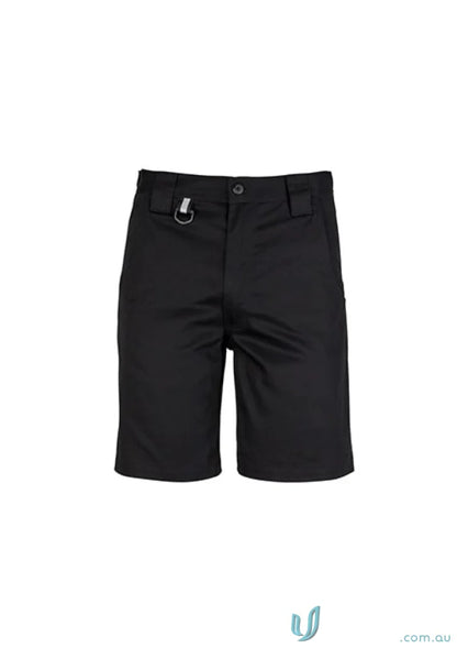Black casual shorts from Syzmik Men’s Plain Utility Shorts collection perfect for everyday wear