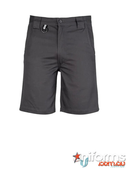Gray Syzmik Men’s Plain Utility Shorts for comfortable workwear