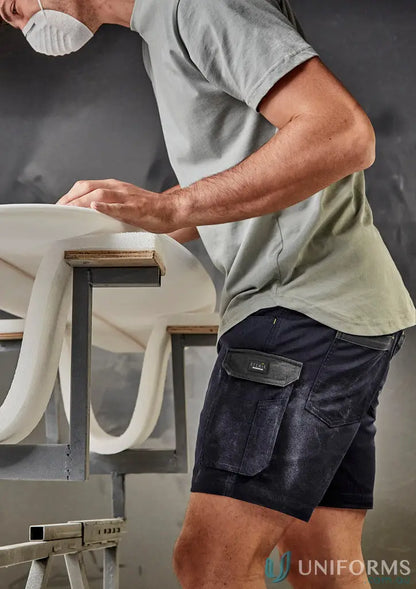 Black rugged cooling stretch work shorts from Syzmic Rugged Cooling Stretch Short Short