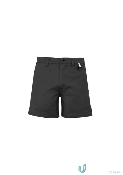Black men’s rugged cooling shorts with square weave cotton from Syzmic Rugged Cooling ZS507