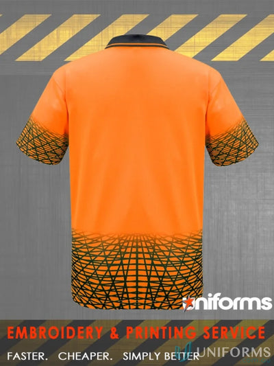 Orange short sleeve polo shirt from Syzmik Mens Syzmik Mens Sleeve Polo ZH300 for work