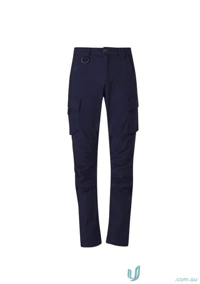 Navy blue Syzmik Streetworx men’s curved cargo pants for streetwear style