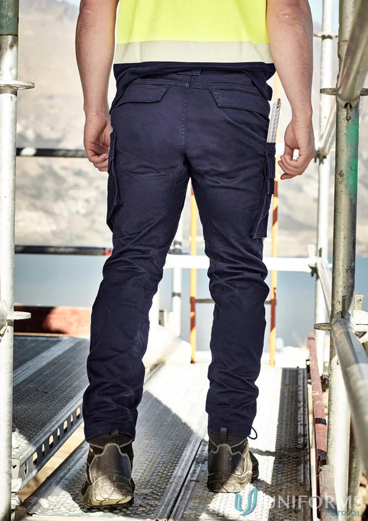 Navy Navy work pants from Syzmik Streetworx Men’s Curved Cargo Pant collection