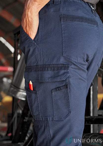 Navy blue Syzmic Streetworx Heritage Pant with triple-stitched crotch panel for durability