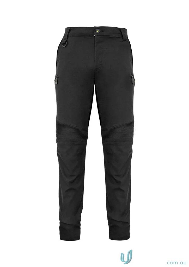 Black cargo pants from Syzmic Streetworx men’s stretch pants with modern slim fit