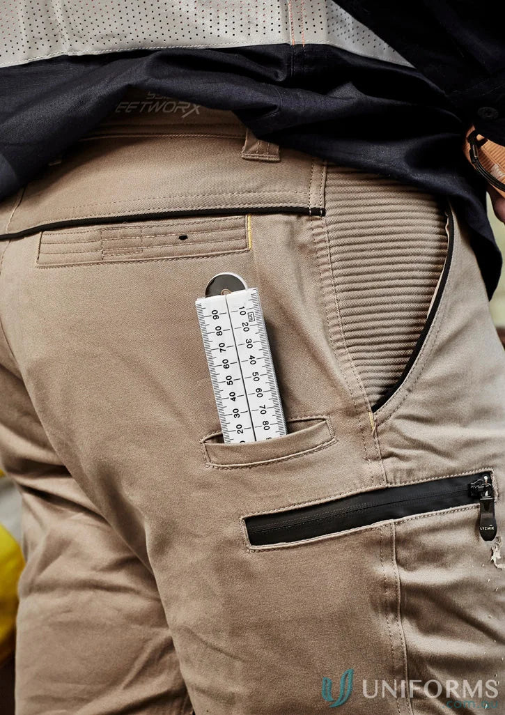 Syzmic Men’s Streetworx stretch pant with ruler and stretch pleating details