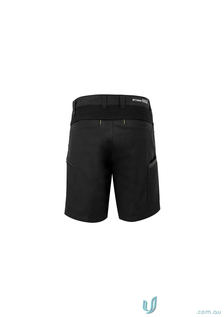 Black Syzmic Streetworx Stretch Shorts with four-way stretch crotch for style and comfort