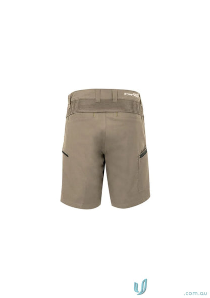 Khaki cargo shorts from Syzmic Streetworx Stretch Shorts with four-way stretch crotch
