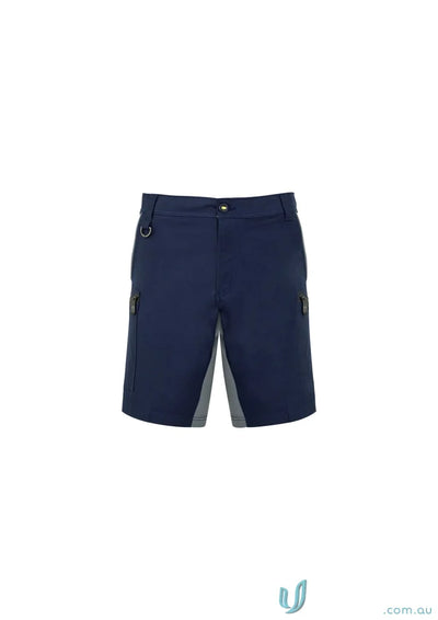 Navy blue Syzmic Streetworx Stretch Shorts with four-way stretch crotch for max comfort
