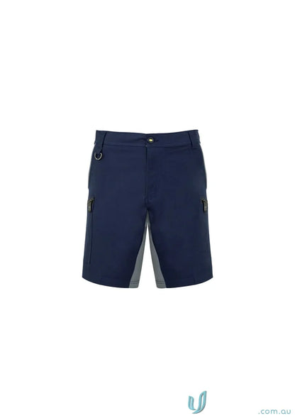 Navy blue Syzmic Streetworx Stretch Shorts with four-way stretch crotch for max comfort