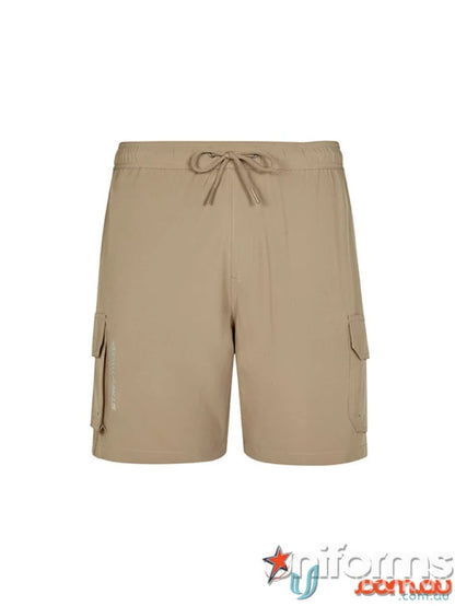 Khaki cargo shorts from Syzmik Men’s Streetworx Stretch Work Boardshorts for a chill street style