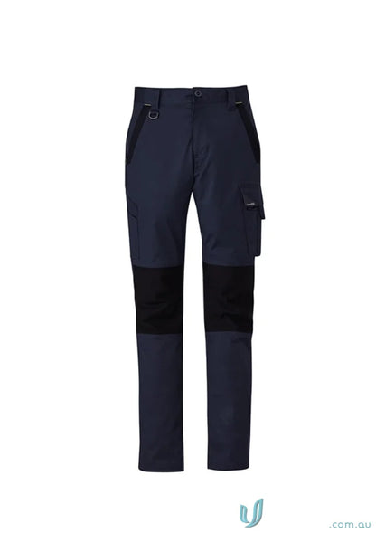 Navy blue Syzmic Streetworx Tough Pant with black knee pads for durability meets ultimate style