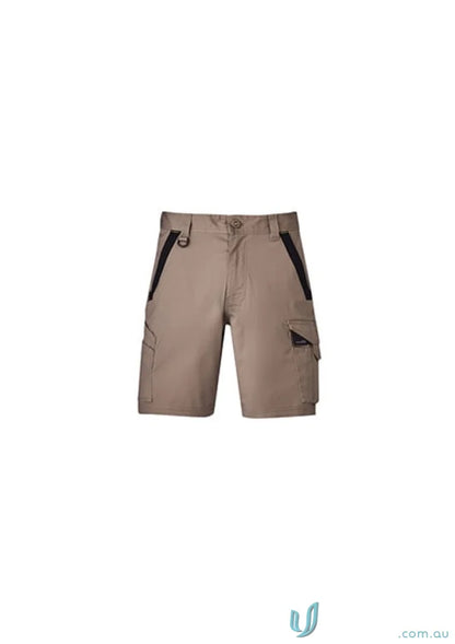 Khaki cargo shorts from Syzmik Men’s Streetworx Tough Shorts ZS550 series