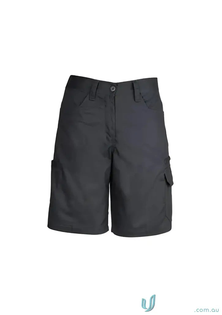 Black cargo shorts Syzmik Womens Plain Utility Short ZWL011 for unbeatable comfort