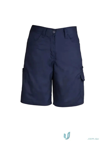 Navy blue syzmik women’s plain utility short ZWL011 for unbeatable comfort and style