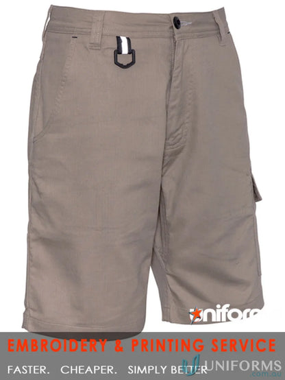 Syzmic Womens Rugged Cooling Vented Shorts in khaki cargo style for outdoor wear