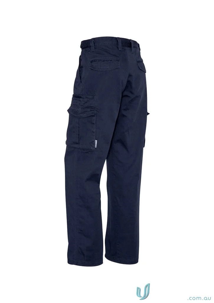Navy blue Syzmik men’s cargo pants with reinforced stress points, style cargo pants zp501