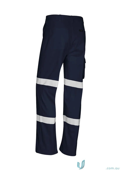 Syzmik BIO Motion Taped Pant with navy work pants and reflective stripes for safety
