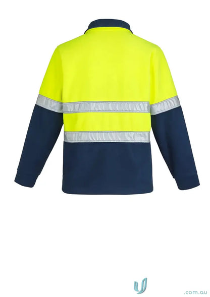 High-visibility work jacket on Syzmik Day/Night Fleece Jumper Hooped for safety