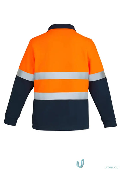 Orange and navy blue safety jacket from Syzmik Day/Night Fleece Jumper Hooped