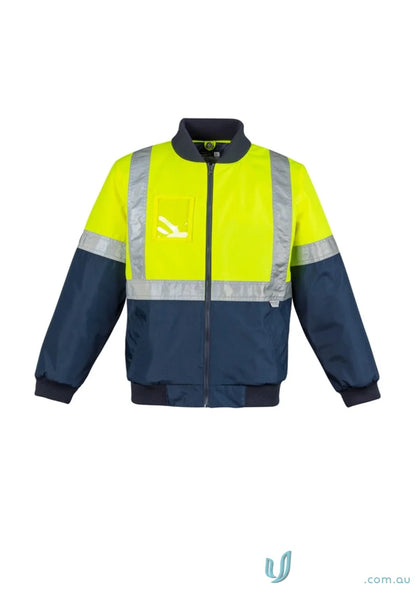 High-vis quilted flying jacket with reflective stripes from Syzmik Day/Night Quilt series