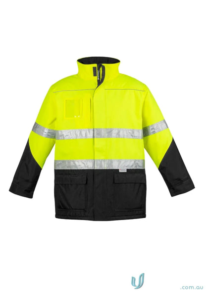 High-visibility vis storm jacket with chest pocket and quilt lined Syzmik Day/Night Quilt