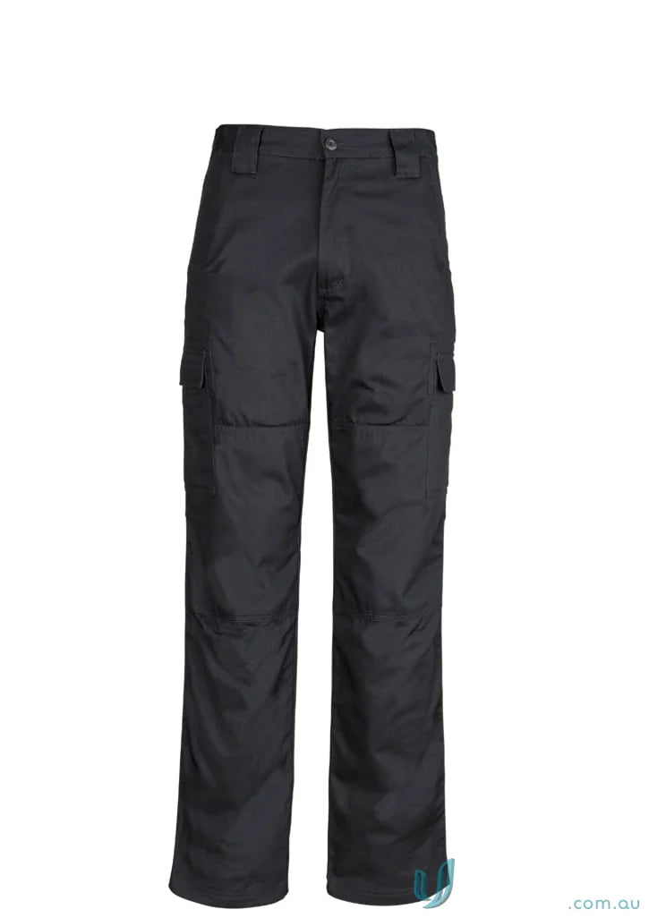 Syzmik Drill Cargo Pant in black, all-day comfort Men’s midweight drill cargo pants