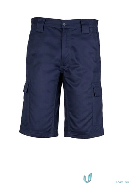 Navy blue Syzmik Men’s Midweight Drill Cargo Short ZW012 for casual style