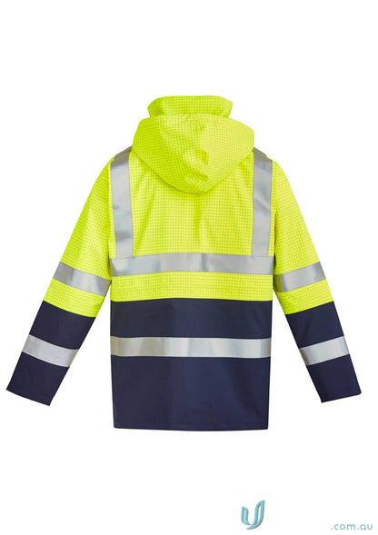 High-vis hooded work jacket from Syzmik Fire Armour Arc Rated line including the ZJ900 waterproof jacket