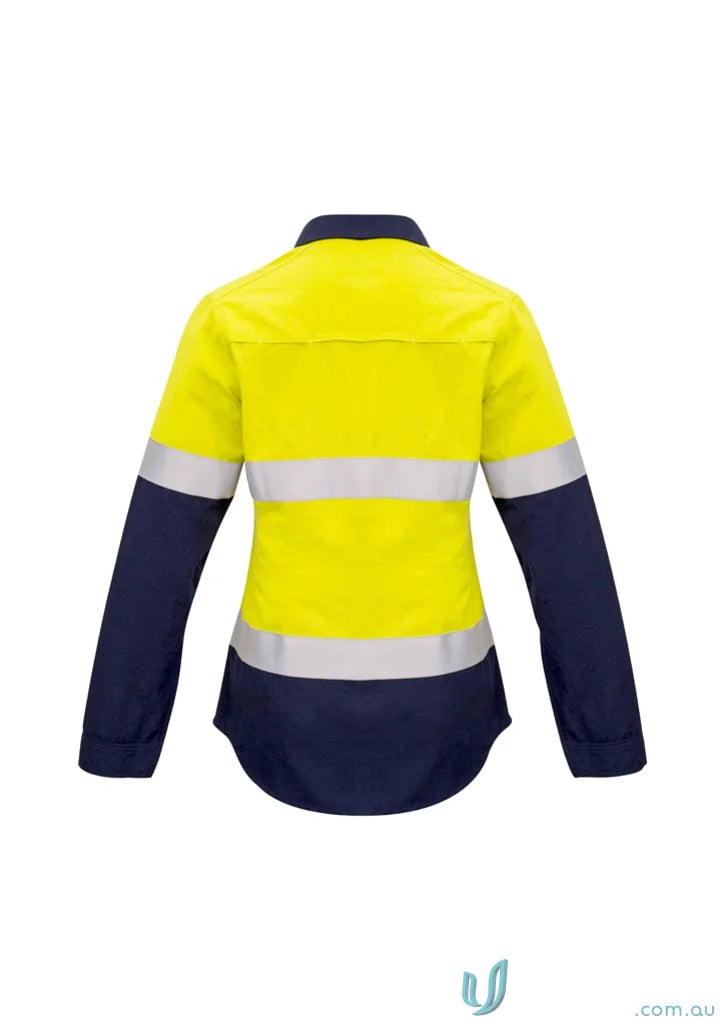 High-visibility Syzmik Fire Armour Ladies Hooped Taped Spliced Shirt zw131