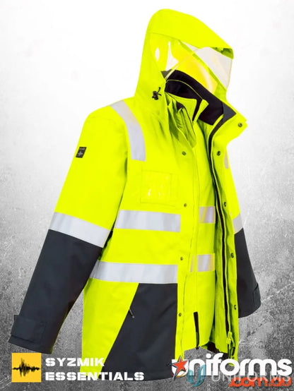 High-visibility work jacket Syzmik Men’s Waterproof Jacket ZJ532 for safety and durability