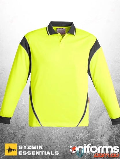 Syzmic Men’s Vis Aztec Long Sleeve High-Visibility Work Shirt for safety
