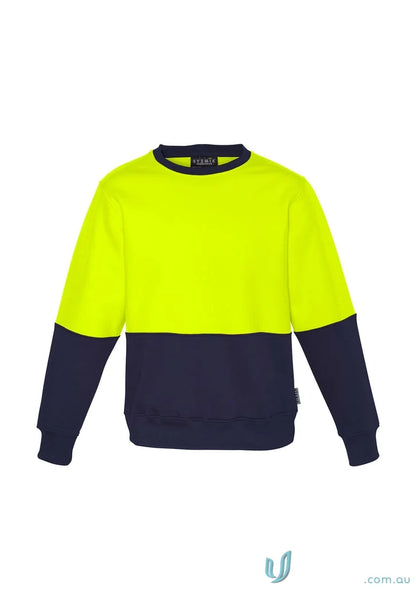 Two-tone safety sweatshirt from Syzmik HiVis Crew for cold conditions
