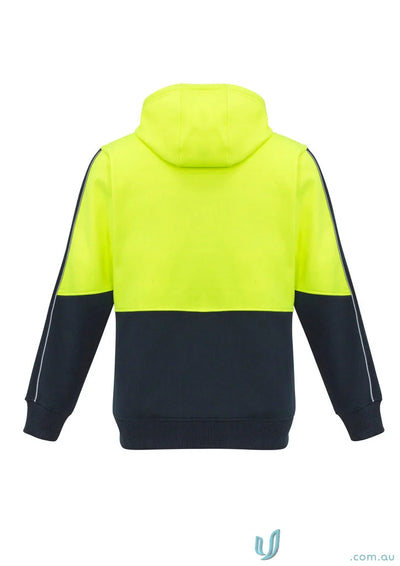 Two-tone zip hoodie ZT485 with stay visible design and mobile phone pocket in action