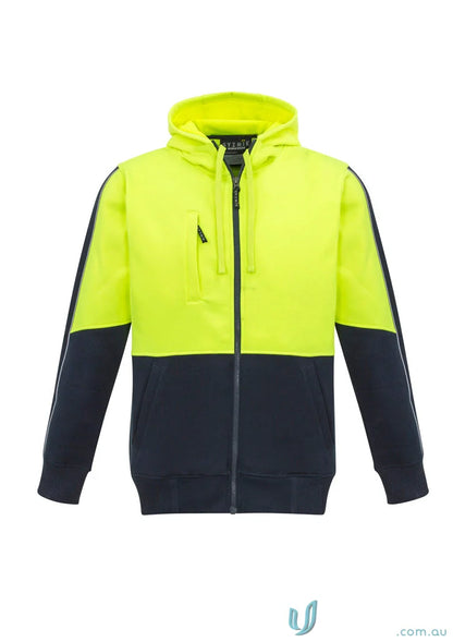 Two-tone hooded work jacket with zip hoodie zt485, stay visible, and mobile phone pocket