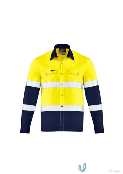 Syzmik Men’s Lightweight BIO Motion L/S Shirt with motion arm taping and hi-vis design