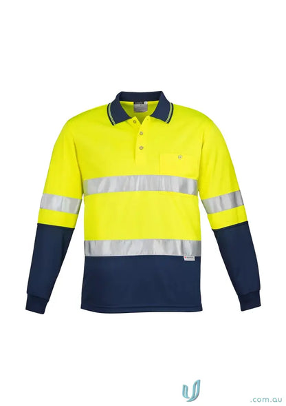 Syzmik Men’s Vis Spliced Long Sleeve Hoop Taped Work Shirt for safety and visibility