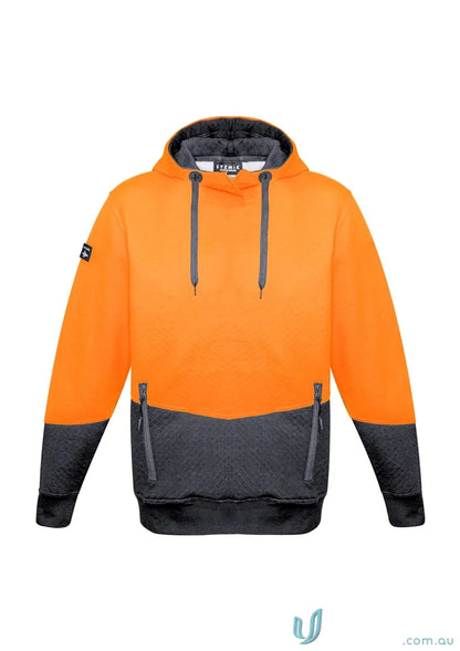 Orange and gray textured jacquard hoodie from Syzmik unisex jacquard hoodie ZT477