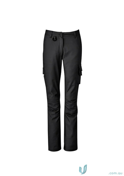 Syzmik Ladies Rugged Cooling Pant ZP704 - women’s rugged black cargo pants for outdoor comfort